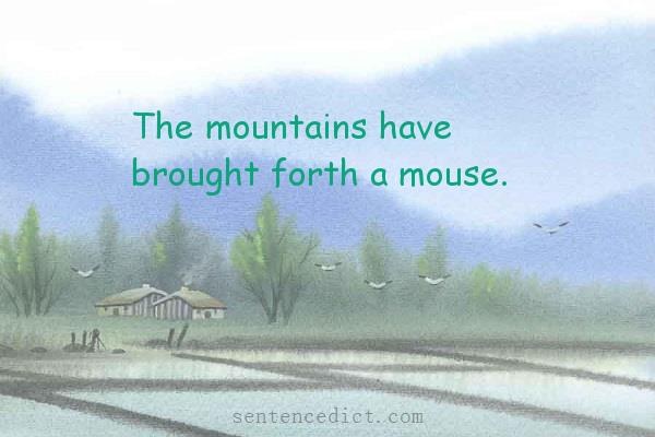 Good sentence's beautiful picture_The mountains have brought forth a mouse.