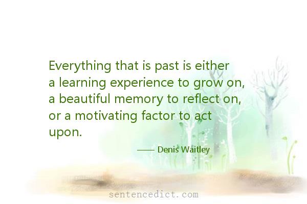 Good sentence's beautiful picture_Everything that is past is either a learning experience to grow on, a beautiful memory to reflect on, or a motivating factor to act upon.