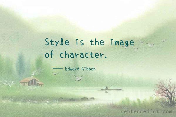 Good sentence's beautiful picture_Style is the image of character.