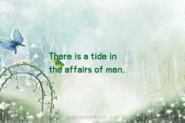 Good sentence's beautiful picture_There is a tide in the affairs of men.