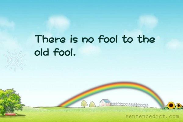 Good sentence's beautiful picture_There is no fool to the old fool.