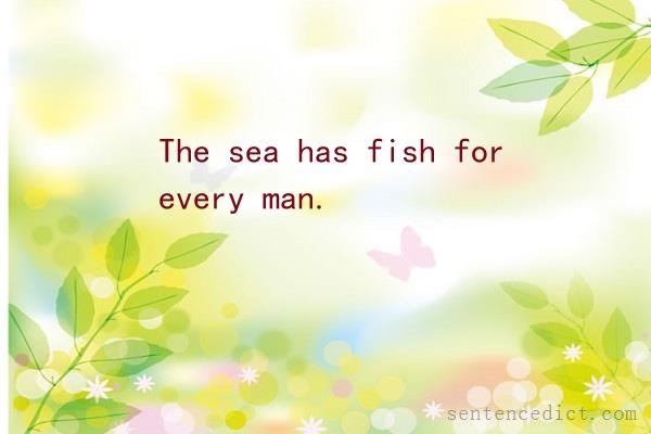 Good sentence's beautiful picture_The sea has fish for every man.