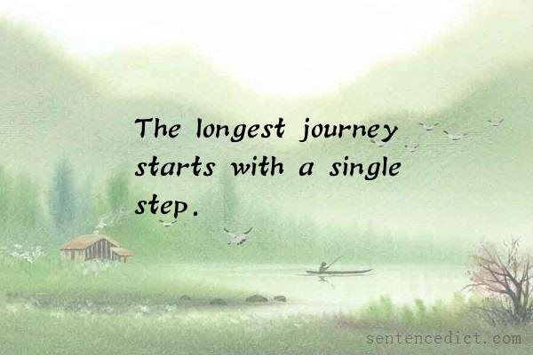 Good sentence's beautiful picture_The longest journey starts with a single step.