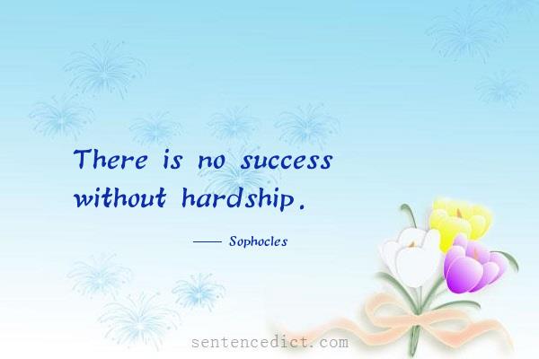 use hardship in a sentence