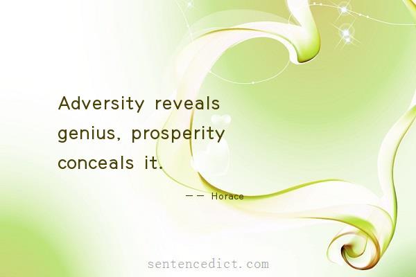 Good sentence's beautiful picture_Adversity reveals genius, prosperity conceals it.