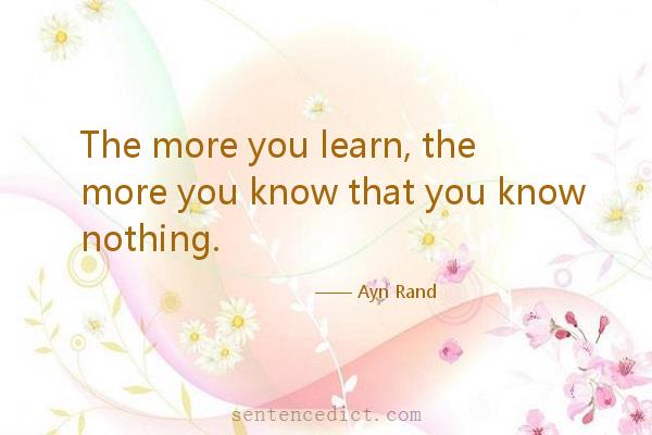 Good sentence's beautiful picture_The more you learn, the more you know that you know nothing.