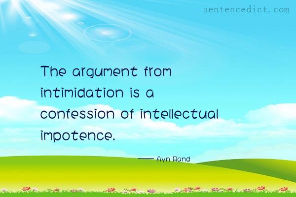 Good Sentence Appreciation The Argument From Intimidation Is A 