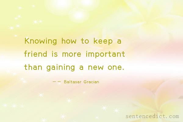 Good sentence's beautiful picture_Knowing how to keep a friend is more important than gaining a new one.