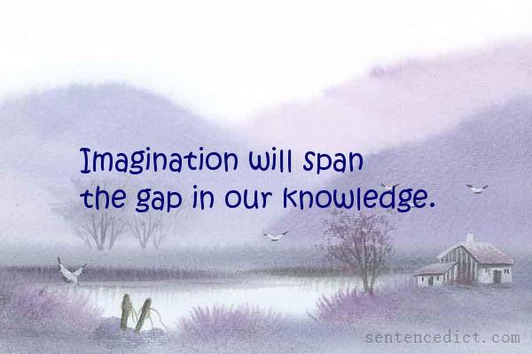 Good sentence's beautiful picture_Imagination will span the gap in our knowledge.
