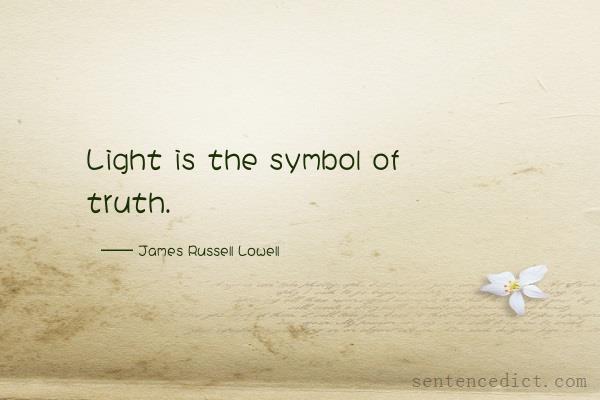 Good sentence's beautiful picture_Light is the symbol of truth.