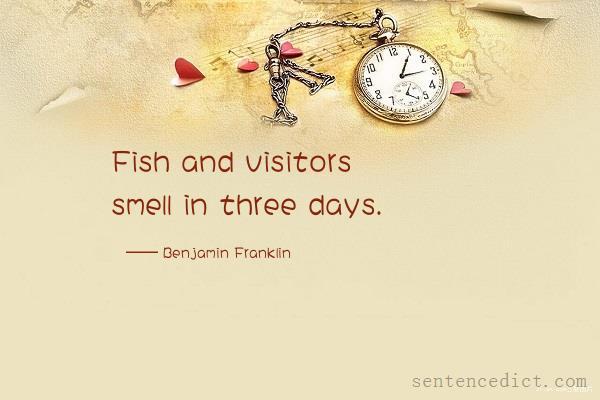 Good sentence's beautiful picture_Fish and visitors smell in three days.