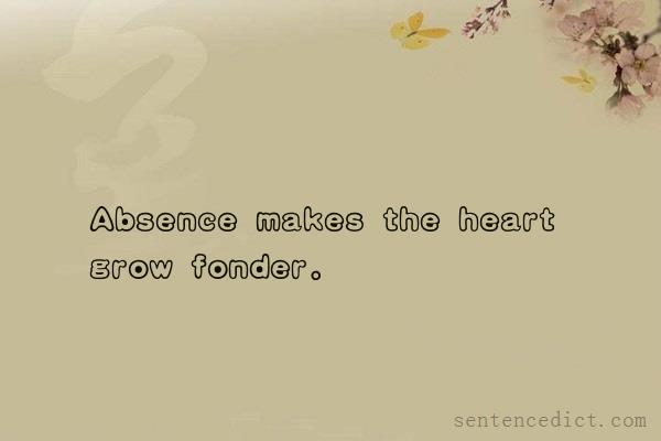 Good sentence's beautiful picture_Absence makes the heart grow fonder.