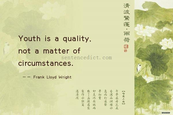 Good sentence's beautiful picture_Youth is a quality, not a matter of circumstances.