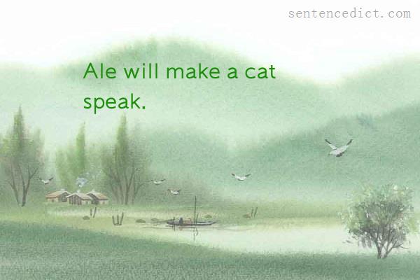 Good sentence's beautiful picture_Ale will make a cat speak.
