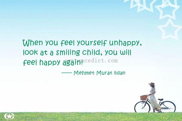 Good sentence's beautiful picture_When you feel yourself unhappy, look at a smiling child, you will feel happy again!