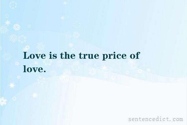 Good sentence's beautiful picture_Love is the true price of love.