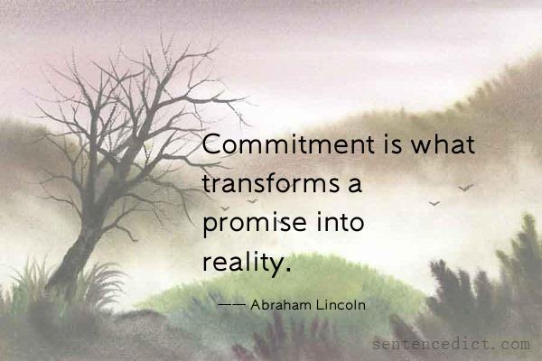 commitment in a sentence