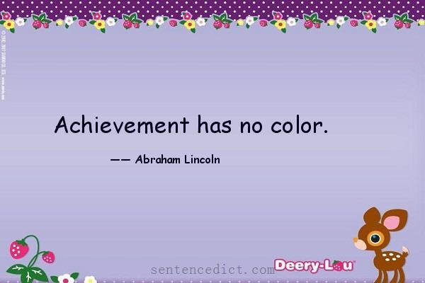 Good sentence's beautiful picture_Achievement has no color.