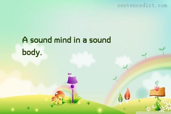 Good sentence's beautiful picture_A sound mind in a sound body.