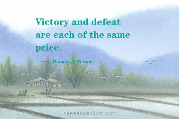 Good sentence's beautiful picture_Victory and defeat are each of the same price.