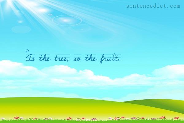 Good sentence's beautiful picture_As the tree, so the fruit.