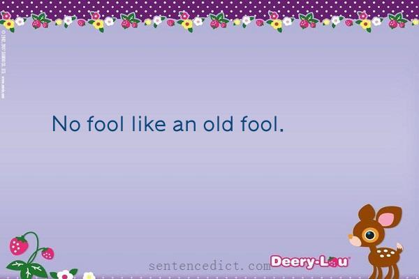 Good sentence's beautiful picture_No fool like an old fool.