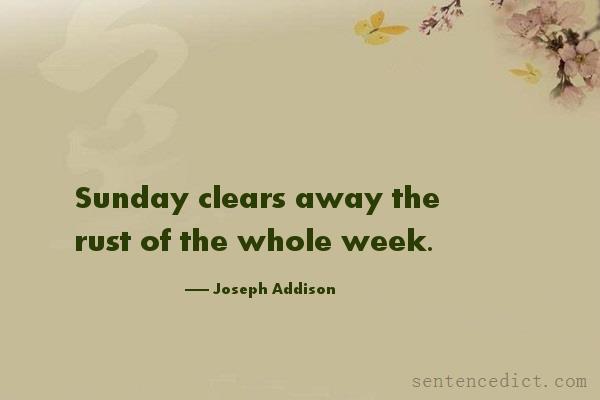 Good sentence's beautiful picture_Sunday clears away the rust of the whole week.