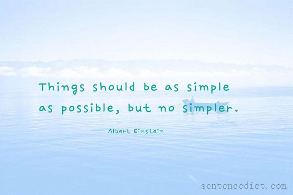 Good sentence's beautiful picture_Things should be as simple as possible, but no simpler.