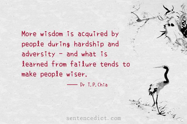 Good sentence's beautiful picture_More wisdom is acquired by people during hardship and adversity - and what is learned from failure tends to make people wiser.