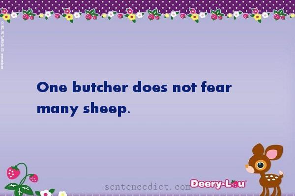 Good sentence's beautiful picture_One butcher does not fear many sheep.