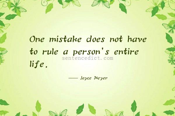 Good sentence's beautiful picture_One mistake does not have to rule a person's entire life.