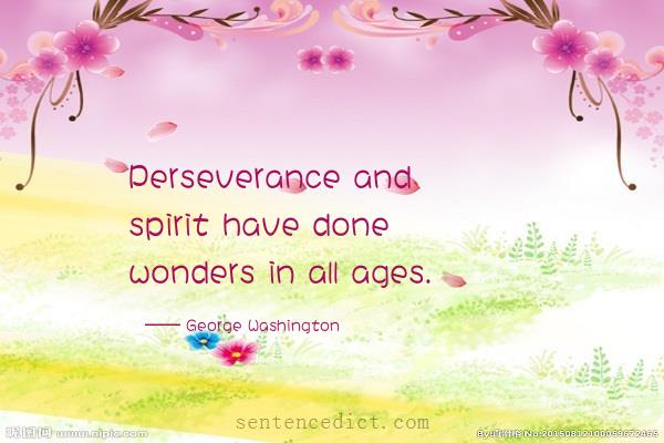 Good sentence's beautiful picture_Perseverance and spirit have done wonders in all ages.