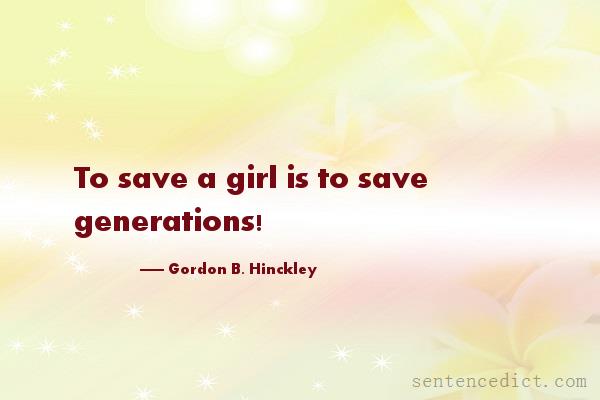 Good sentence's beautiful picture_To save a girl is to save generations!