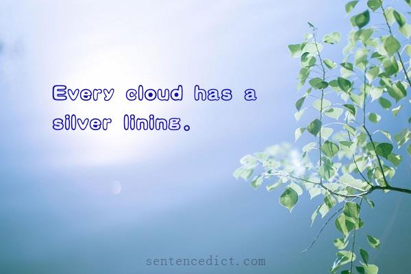 Good sentence's beautiful picture_Every cloud has a silver lining.