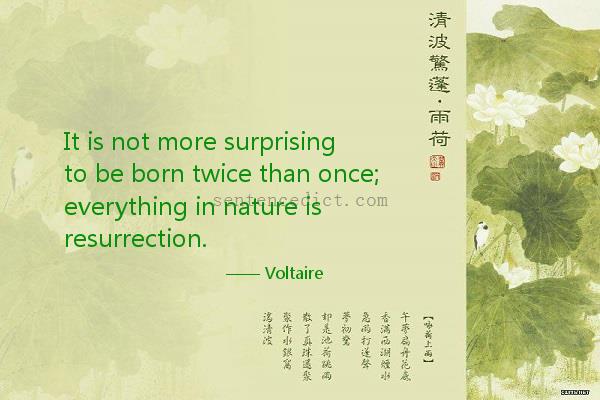 Good sentence's beautiful picture_It is not more surprising to be born twice than once; everything in nature is resurrection.