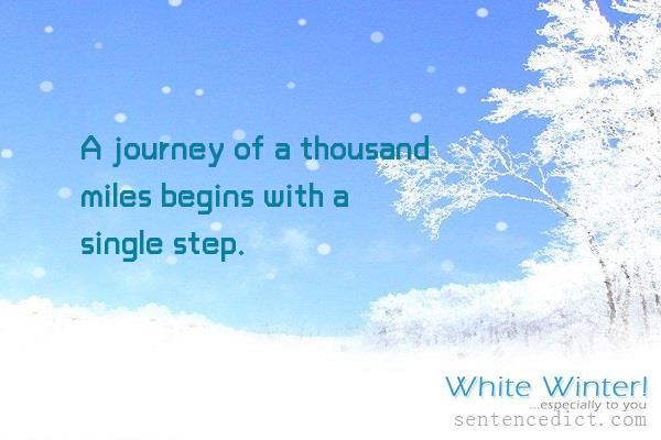 Good sentence's beautiful picture_A journey of a thousand miles begins with a single step.