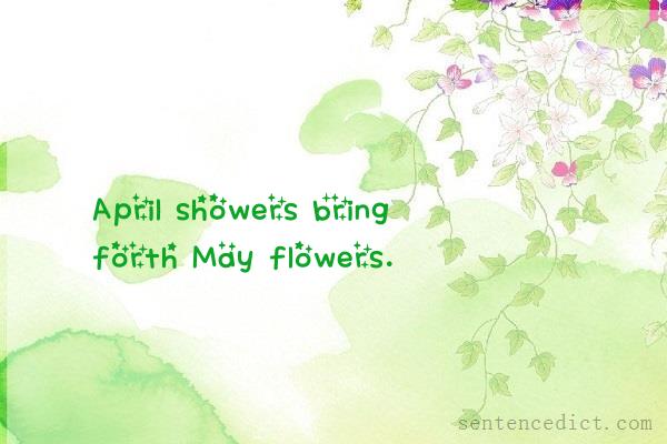 Good sentence's beautiful picture_April showers bring forth May flowers.