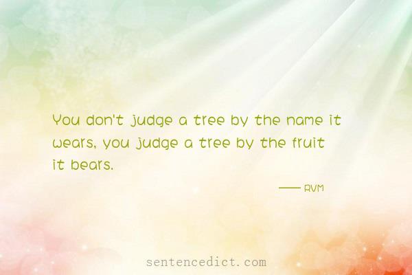 احكم على الشجرة من الفاكهة التي تحملها