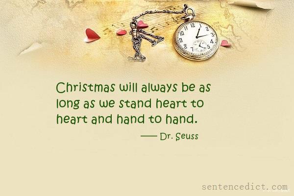 Good sentence's beautiful picture_Christmas will always be as long as we stand heart to heart and hand to hand.