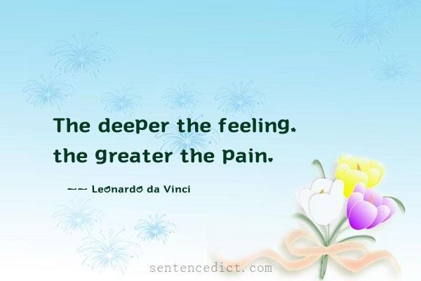 Good sentence's beautiful picture_The deeper the feeling, the greater the pain.
