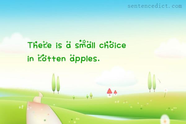 Good sentence's beautiful picture_There is a small choice in rotten apples.