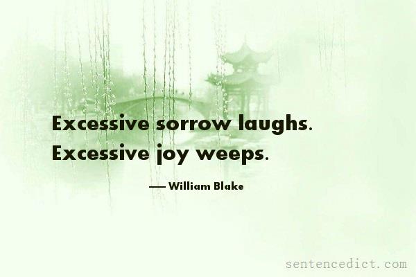 Good sentence's beautiful picture_Excessive sorrow laughs. Excessive joy weeps.