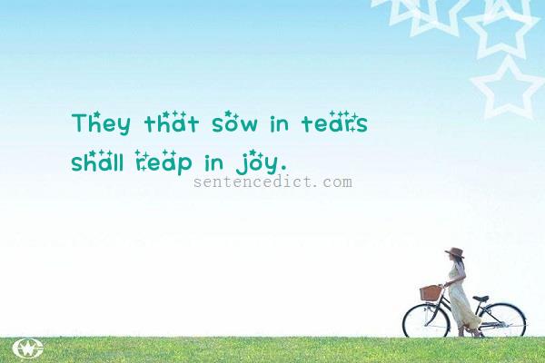 Good sentence's beautiful picture_They that sow in tears shall reap in joy.